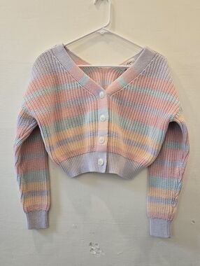 Jessica Simpson Pastel Cropped Cardigan